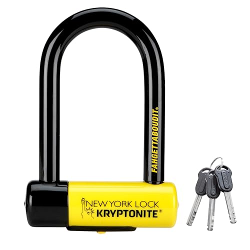 Kryptonite New York FAHGETTABOUDIT Lock - Yellow, Mini, 23 x 15.2 x 3 cm