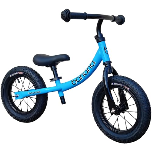 Banana LT Balance Bike for Boys and Girls - Lightweight Aluminium No Pedal Kids' Bike for 2-5 Years Old - Training Bike with Adjustable Handlebar and Seat, and EVA Tires