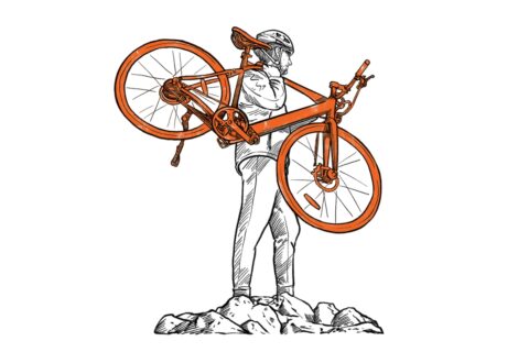 Man with e-bike